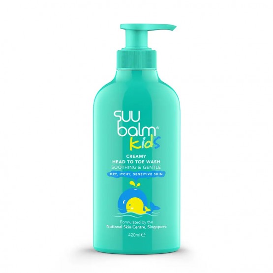 Suu Balm Kids Dual Soothing and Moisturising Head-to-Toe Wash 420ml